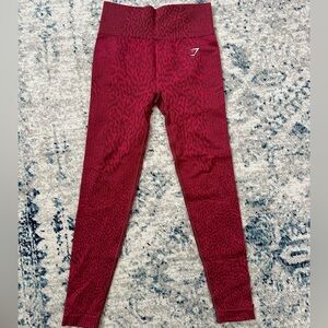 Gymshark Red Print Seamless Leggings